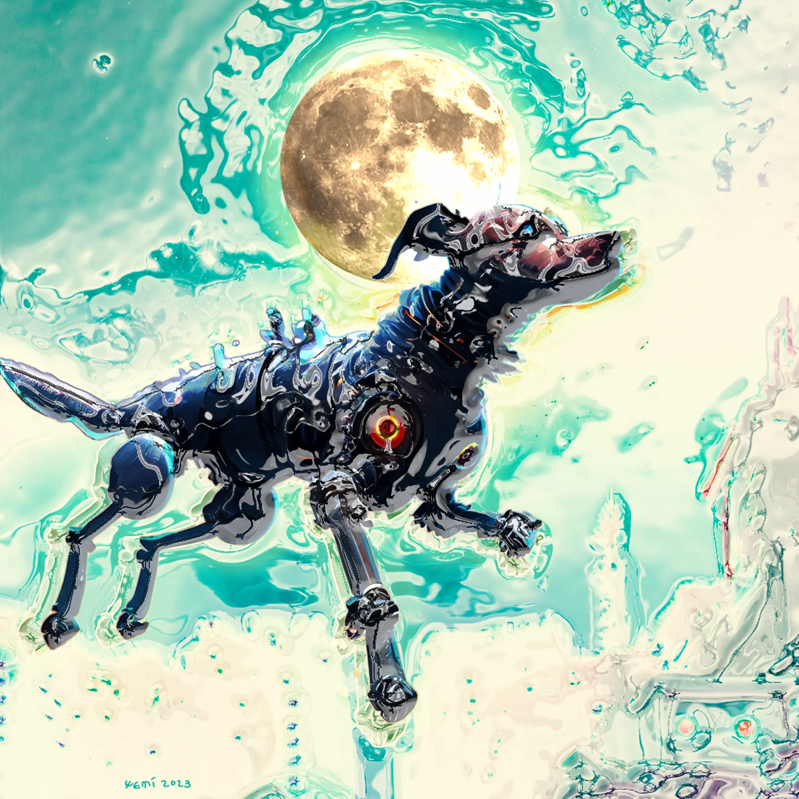 Moon and Animals – Dog, 2023