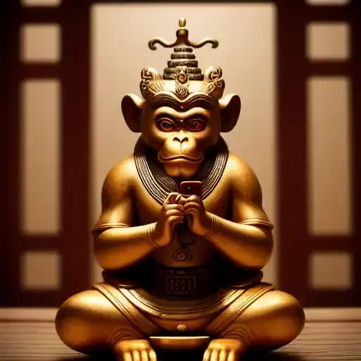 Monkey god in the past and today, 2023
