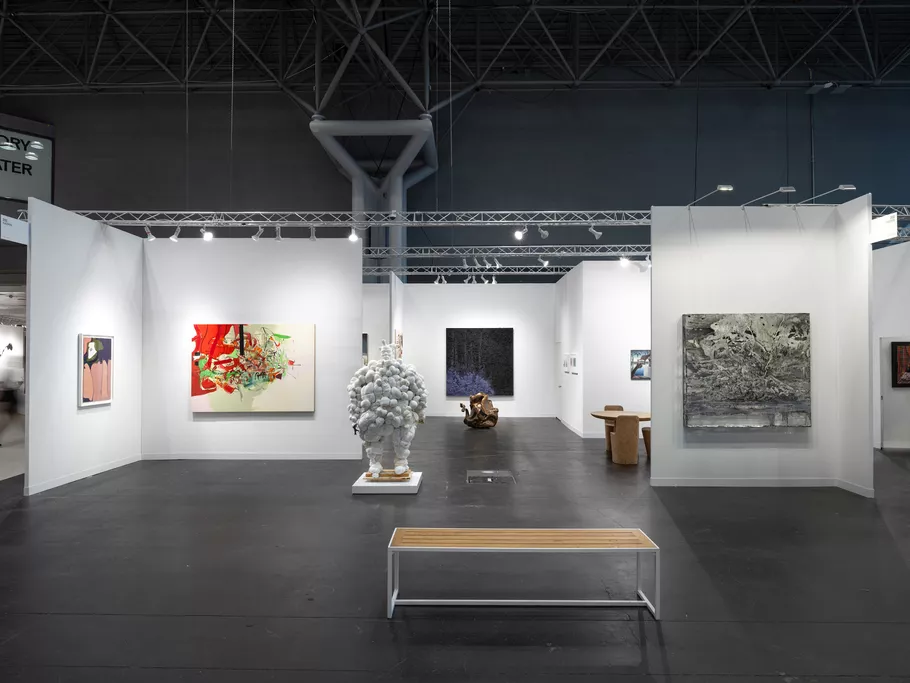 Installation view of Kasmin’s booth at The Armory Show, 2023. Courtesy of Kasmin.